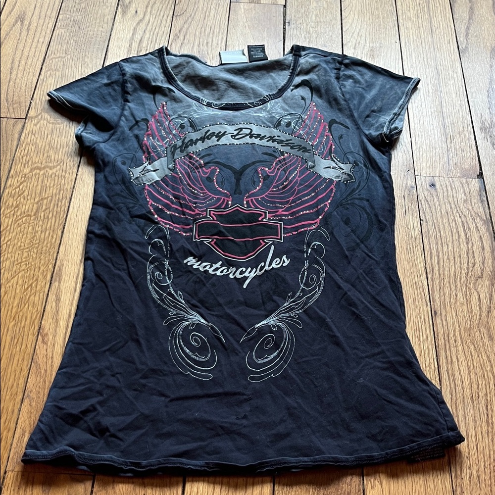 Harley Davidson Black Graphic T-Shirt